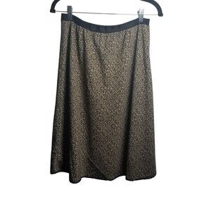 Women's Brown Lace Hem Detail  90s Y2K  Skirt Sz 12P